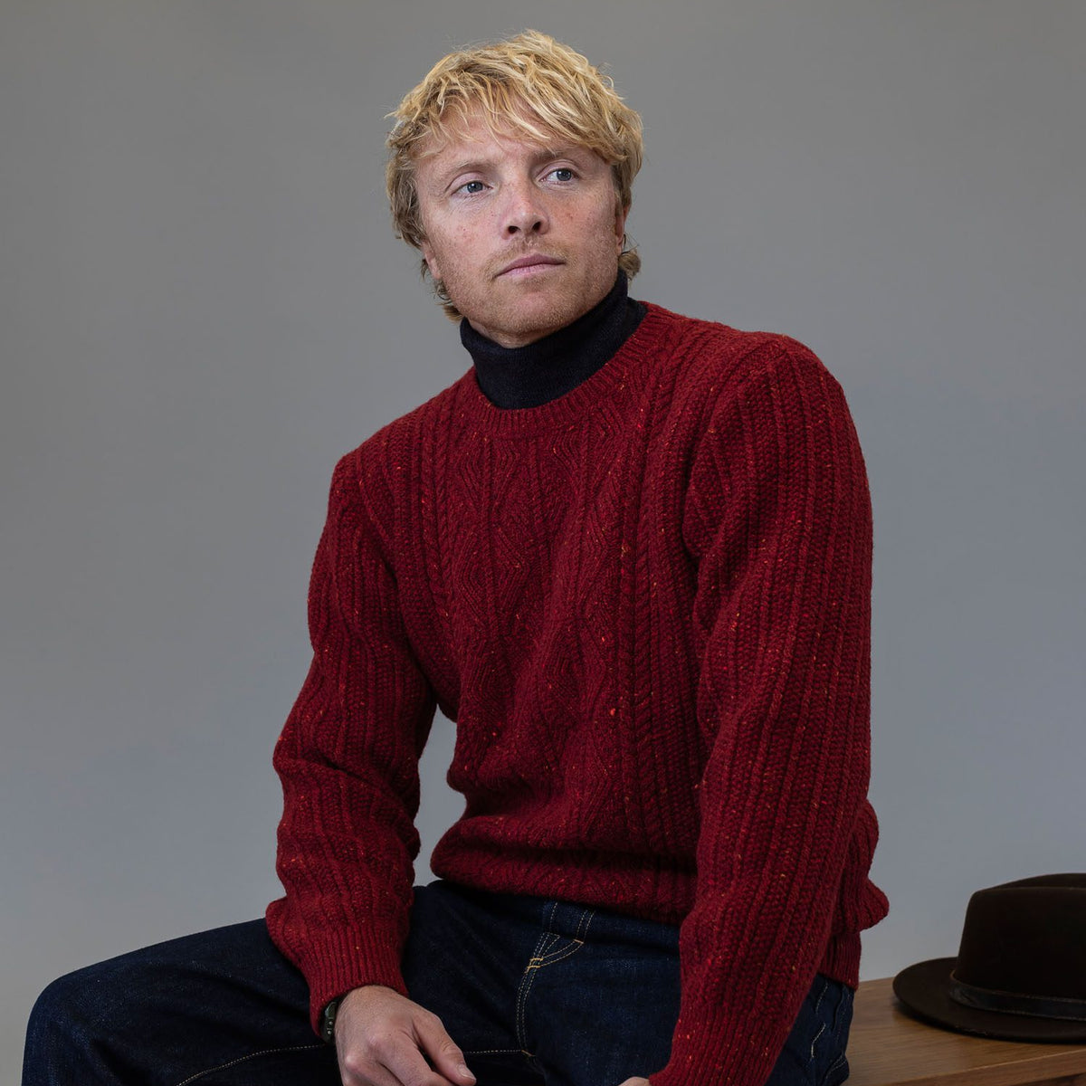 Cashmere Patented Aran Sweater