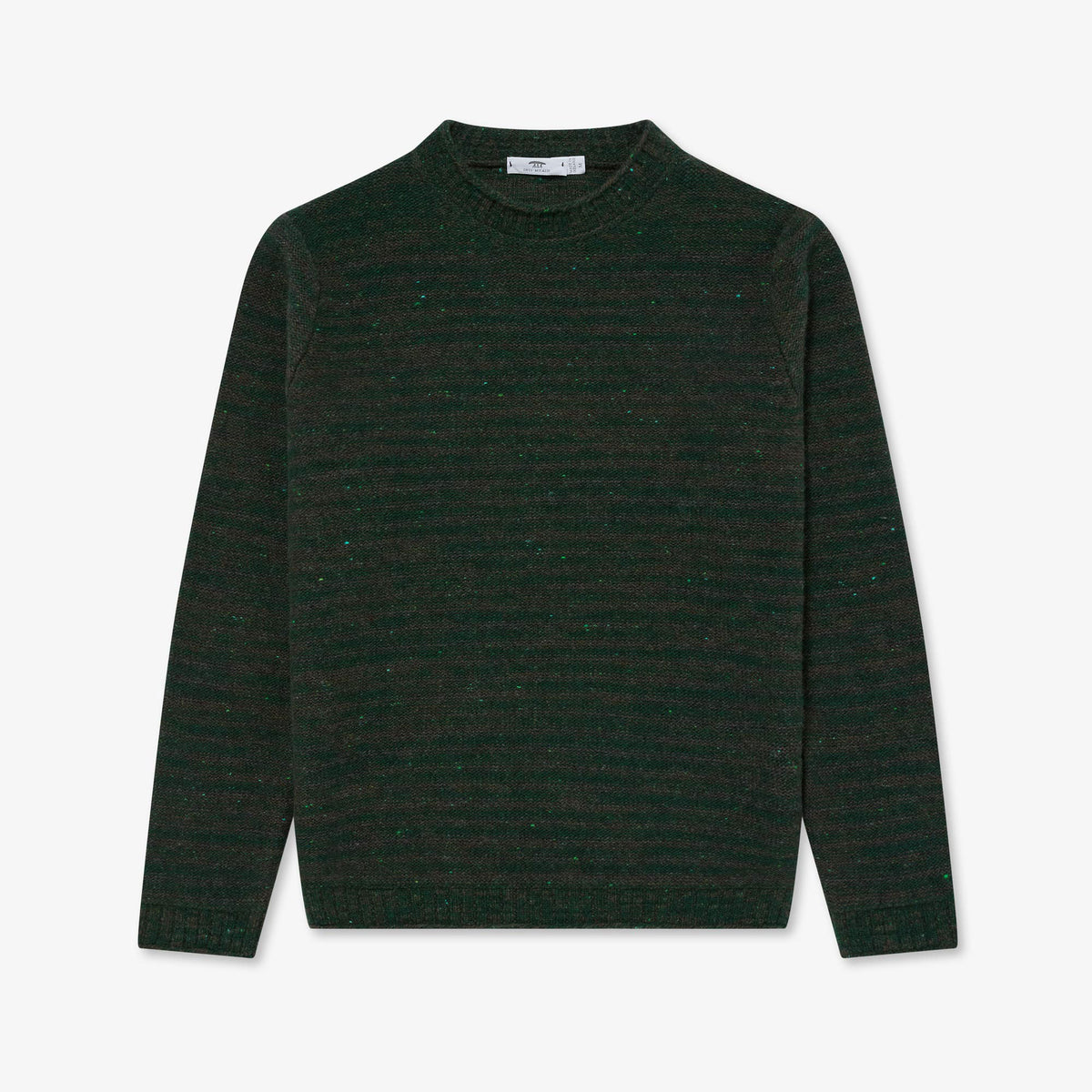 Cashmere Varied Stripe Mock Neck